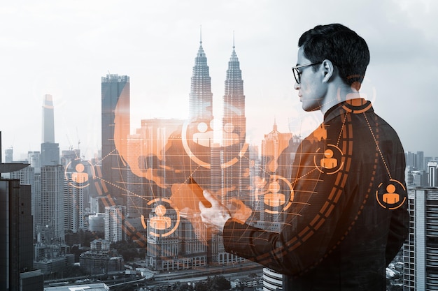AI automation solution dashboard showcasing digital transformation results for business efficiency
